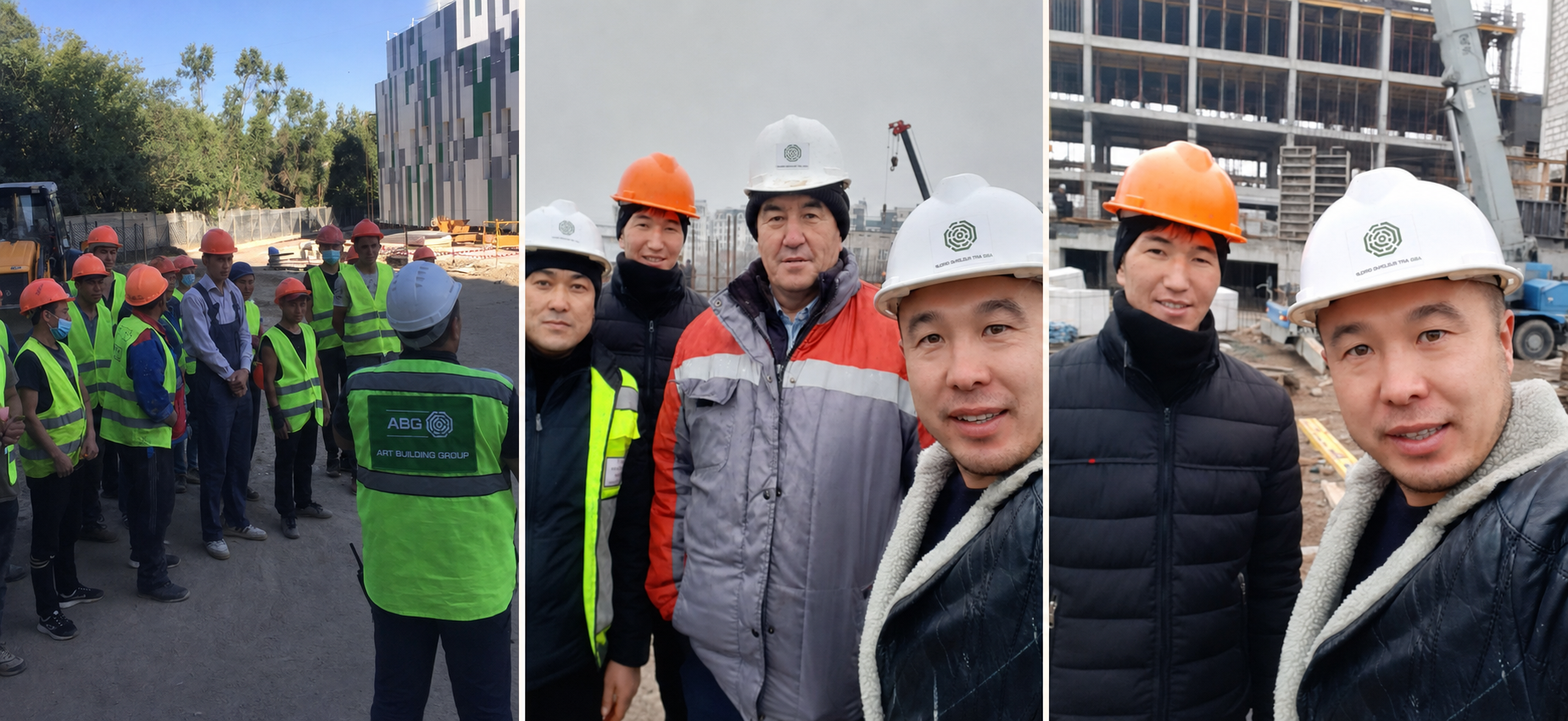 Команда BUILDCORE на строительной площадке школы Шокана Валиханова в Алматы